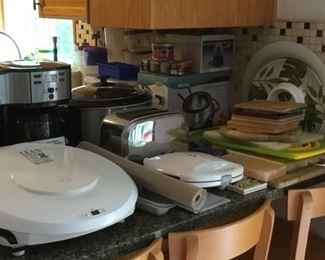 Foreman Lean Machine Griddles, Toaster, Salt Block, Cutting Boards, Trays, Fondue set