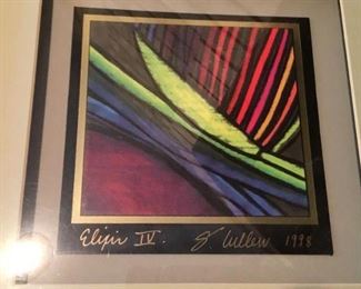 Susan Cullen abstract art (there are 3 framed art pieces)