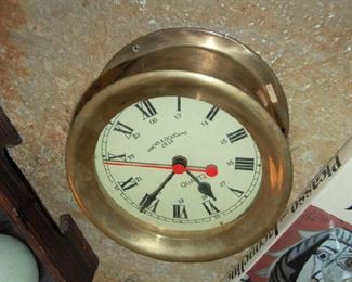 Brass ship's clock