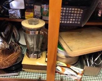 All kind of great kitchen stuff underneath the cabinets