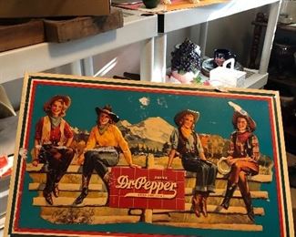 Metal dr. Pepper sign