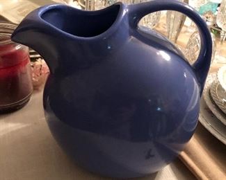 Hall blue ball shaped pitcher