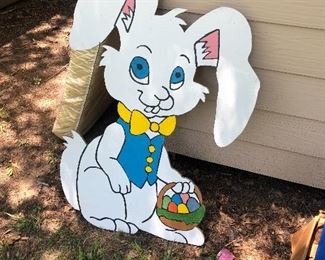 Funny bunny Easter yard art