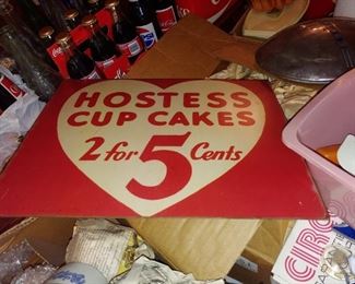 Metal Hostess cupcake sign