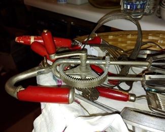 Best sale I've ever done with vintage kitchen utensils wooden and Bakelite red handles