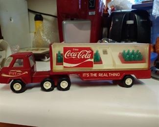 Metal Coca-Cola truck carrier