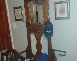 Beautiful antique hall tree