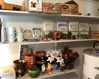Every nook and cranny outside closet and building is full