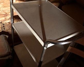 Vintage rolling bar cart
