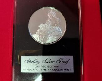 Franklin Mint .999 silver Christmas coin
