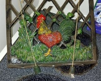 Love is cast iron rooster cookbook holder