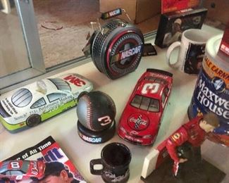 Good selection of vintage NASCAR collectibles