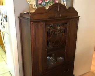 Pretty blind china cabinet antique