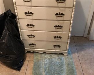 Nice 5 drawer white dresser all wood