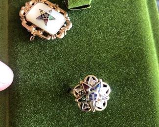 10 karat gold Masonic rings
