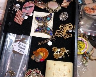 Just beginning of the Vintage costume jewelry and real jewelry