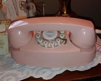 Vintage pink telephone