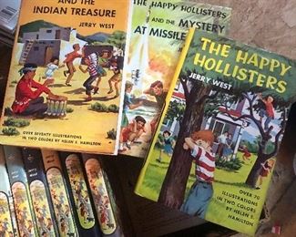 OLD VINTAGE ANTIQUE LOT SET OF 15 THE HAPPY HOLLISTERS JERRY WEST CHILDRENS MYSTERY