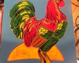 VINTAGE 1975 JUDY/INSTRUCTO Rooster WOOD PUZZLE 15 PCS