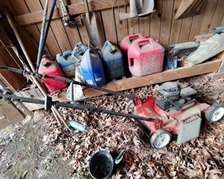 Southern States Lawnmower and Gas Cans