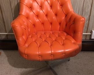 Fabulous orange Mid Century chair