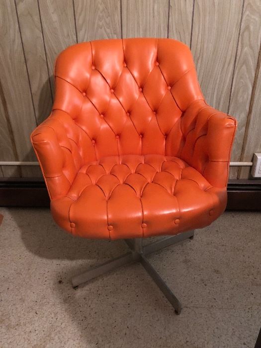 Fabulous orange Mid Century chair