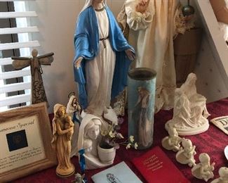 Many vintage religious pieces