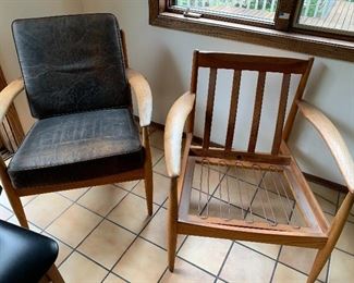 Pair of France and Daverkoesen chairs 