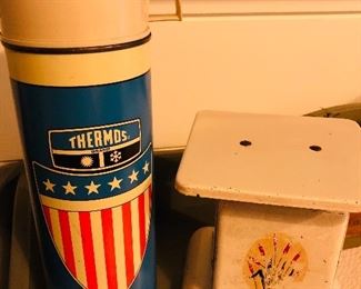 Vintage Thermos and vintage scale 