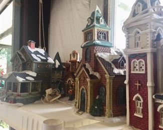 Christmas Village houses... most Mervyns from the 90’s. 