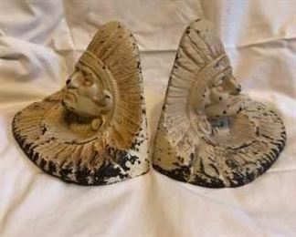 Antiques Cast Book Ends