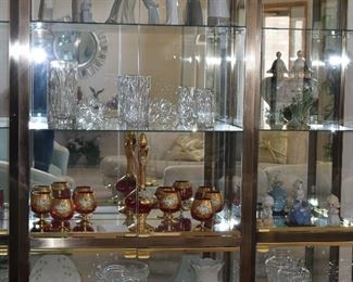 Glass Cabinet with China and Glassware