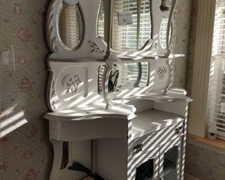 etagere painted white