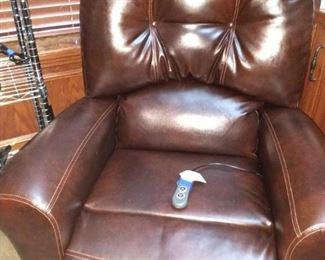 leather electric lift recliner