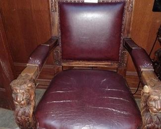office side chair highly carved