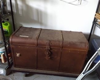 old metal trunk