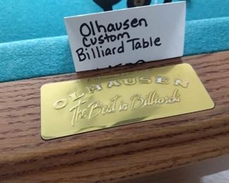 Olhausen Custom Billiard Table detail