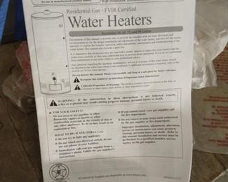 Instructions for Richmond Commercial Water Heater