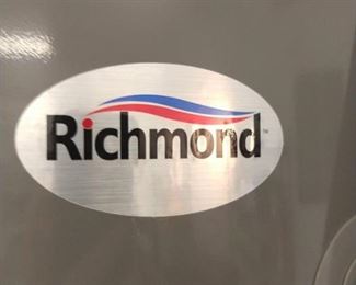 Label on Richmond Commercial Water Heater