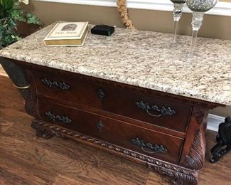 BROYHILL 2 DRAWER CHEST WITH MARBLE TOO 
BEAUTIFUL 