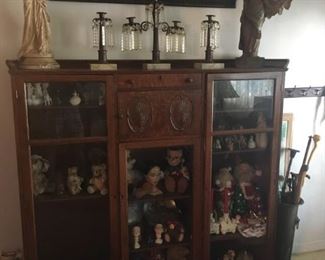 Lovely oak display cabinet