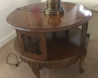 Round lamp table - has 2 matching lamp tables - will be sold separately.