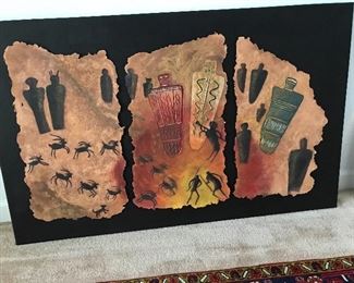 Mixed media wall art