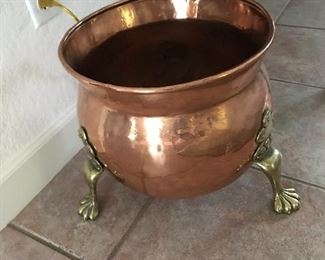 Large Copper and Brass plant pot