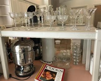 Glassware and 30 cup coffee maker/urn
