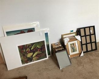 A TINY bit of the art and frames at this sale. Client is an artist and we have originals, Artists proofs and prints galore!!!