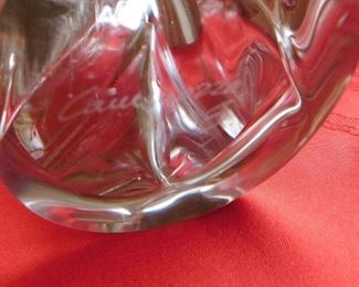 Murano glass sculpture with bird siting on branch signed by Cammozo