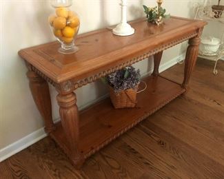 carved sofa/entry table