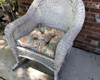 Wicker rocking chair