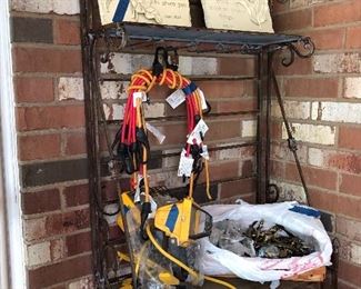 bakers' rack, misc. decor